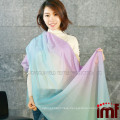 Gradient Color Kashmir Wool Wide Plain Shawl